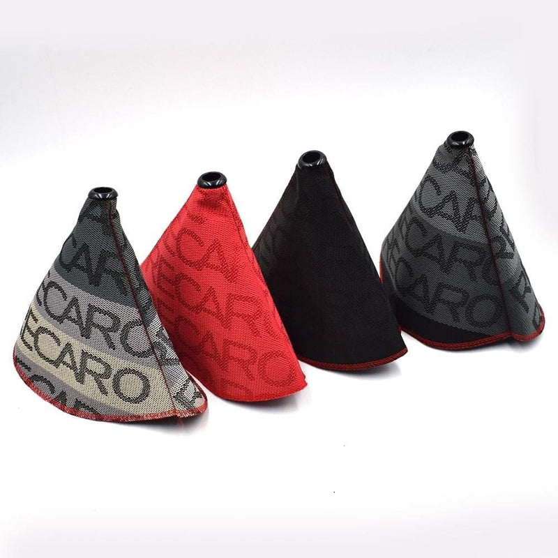 Car Universal JDM Style Canvas Shift Boot Cover With Red Seam Dust Protectant