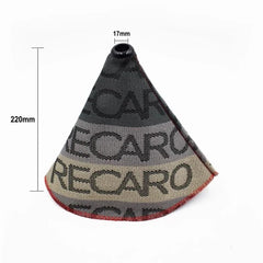 Car Universal JDM Style Canvas Shift Boot Cover With Red Seam Dust Protectant