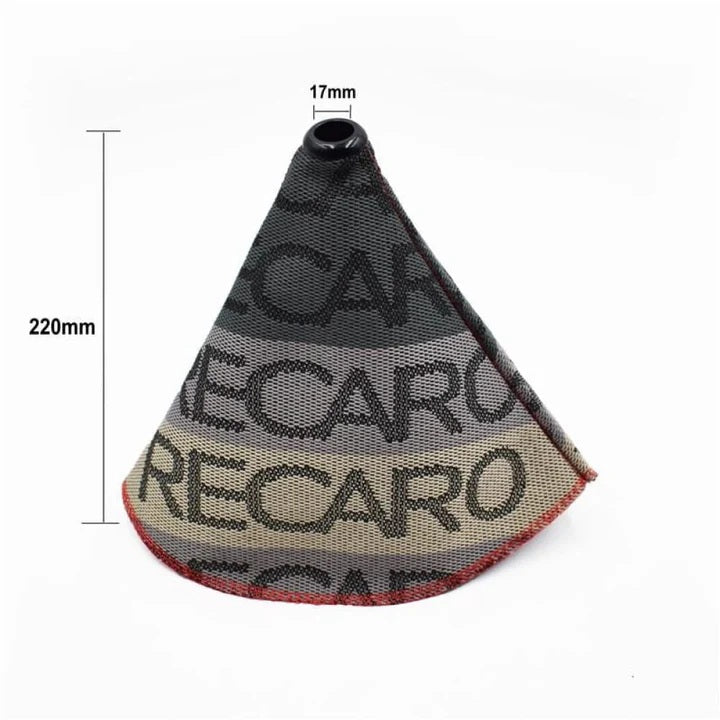 Car Universal JDM Style Canvas Shift Boot Cover With Red Seam Dust Protectant