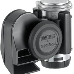 Automotive Steble NAUTILUS COMPACT BLACK 12V Air Horn With Relay For Bike & Cars (Made In Italy)