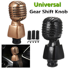 Autotmoitve Universal Microphone Mic Manual Gear Shift Knob For Car