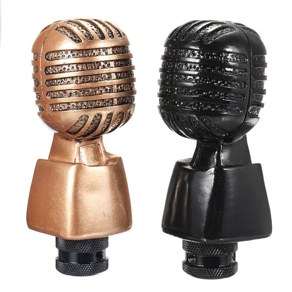 Autotmoitve Universal Microphone Mic Manual Gear Shift Knob For Car