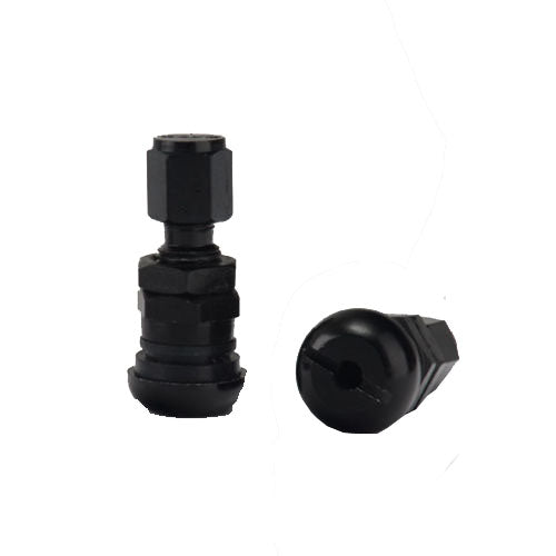 4pcs Black Bolt-in Aluminium Car Wheel Tire Tubeless Valves Stem with Dust Caps