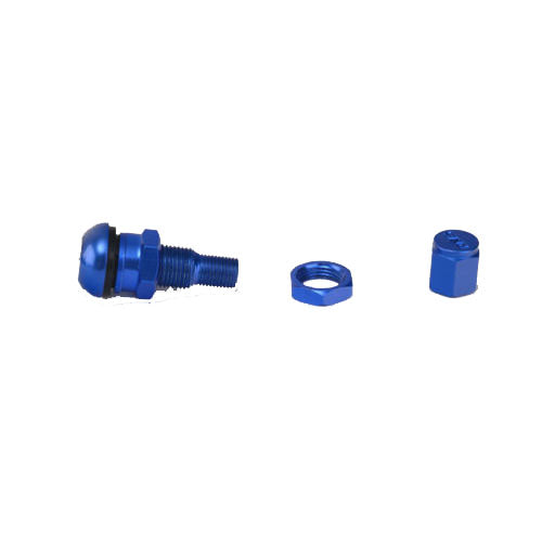 4pcs Blue Bolt-in Aluminium Car Wheel Tire Tubeless Valves Stem with Dust Caps