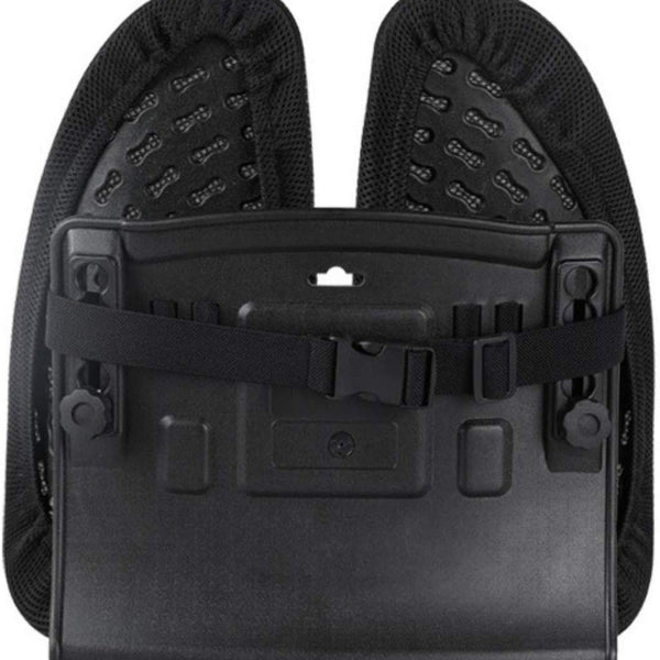 BLACK Breathable Back Support Cushion - Lumbar Support - Ergonomic Design Backrest for Back Pain Relief fits All Types Car Office Chair