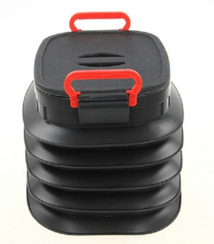 37 Liter Retractable Bucket Collapsible Pail Storage Container Car /Outdoor Camp Use (With Lid)