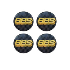 4pcs Black BBS Logo Emblem Car Wheel Center Hub Cap Caps Badge Sticker Decal 60mm