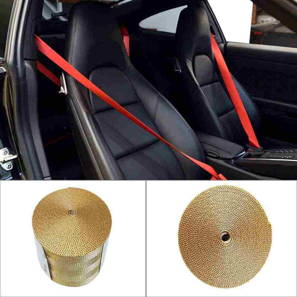 Car 3.6M Seat Belt Webbing Polyester Seat Lap Retractable Nylon Safety Strap