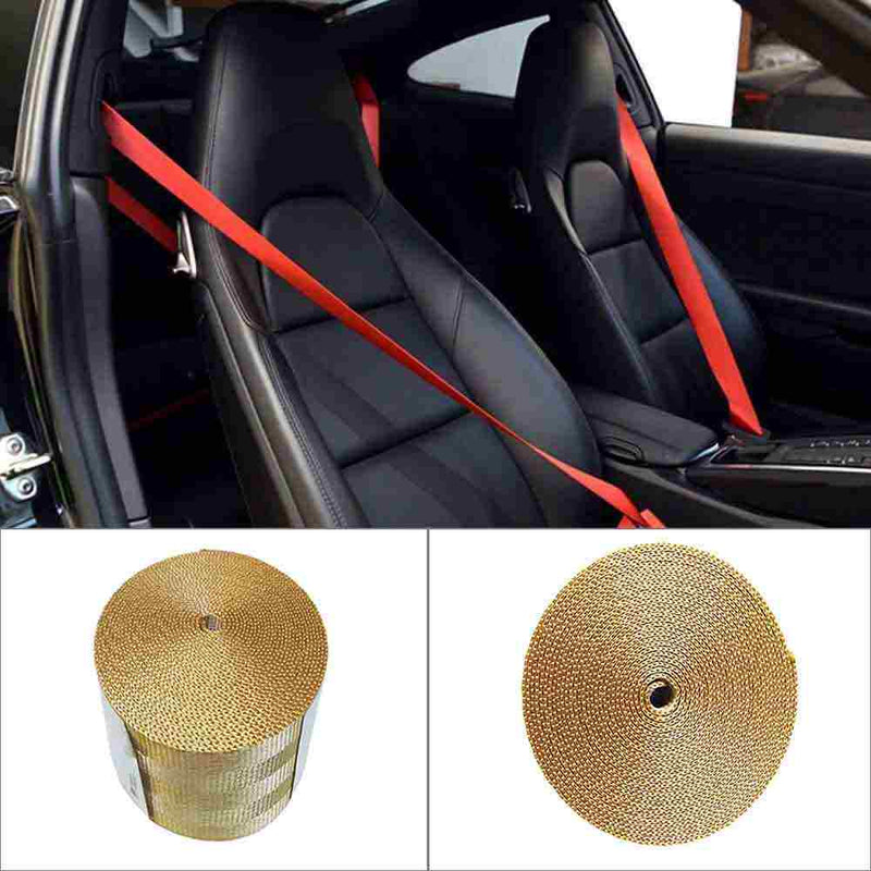Car 3.6M Seat Belt Webbing Polyester Seat Lap Retractable Nylon Safety Strap