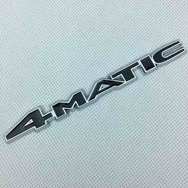 Black 4MATIC Chrome Metal Rear Trunk Letters Badge Emblem Sticker For Cars
