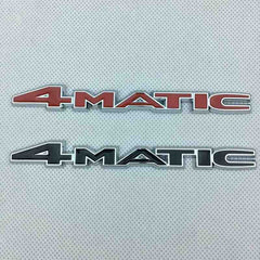 Black 4MATIC Chrome Metal Rear Trunk Letters Badge Emblem Sticker For Cars