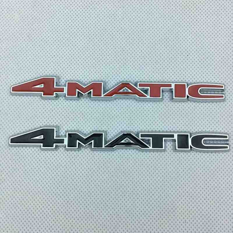 Black 4MATIC Chrome Metal Rear Trunk Letters Badge Emblem Sticker For Cars