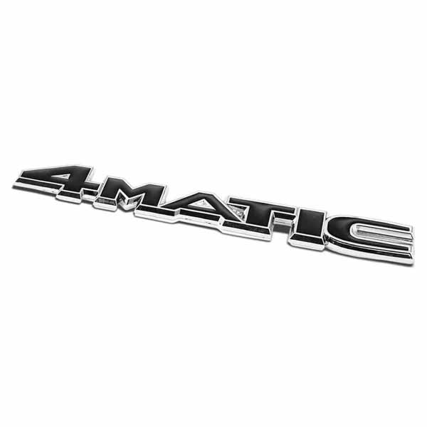 Black 4MATIC Chrome Metal Rear Trunk Letters Badge Emblem Sticker For Cars