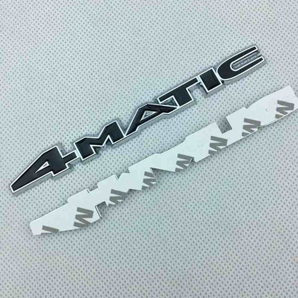 Black 4MATIC Chrome Metal Rear Trunk Letters Badge Emblem Sticker For Cars
