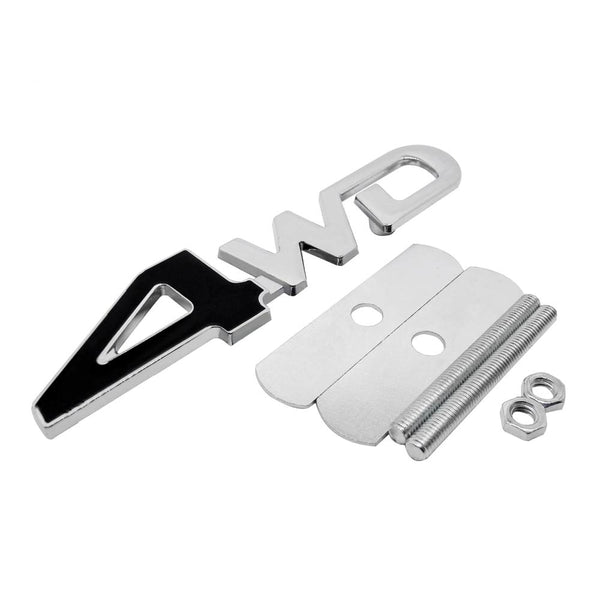 1pc Front Grill Black 4WD 3D Car Emblem Tuning Metal Logo Badge