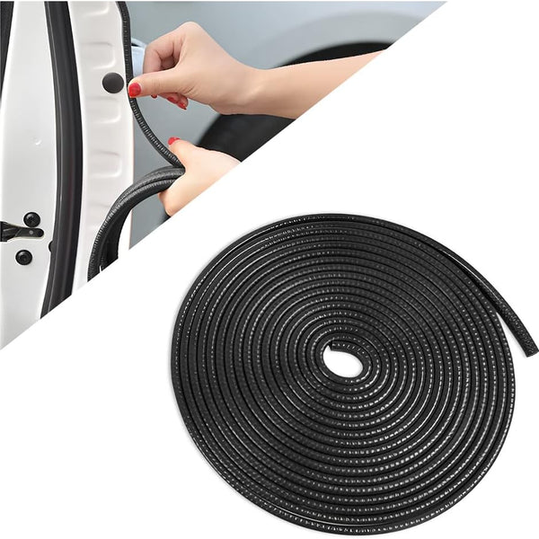 BLACK Car Door Edge Guards U Shape Edge Trim Rubber Seal Protector Car Protection Door Edge(5 Meter) Fit for Most Car