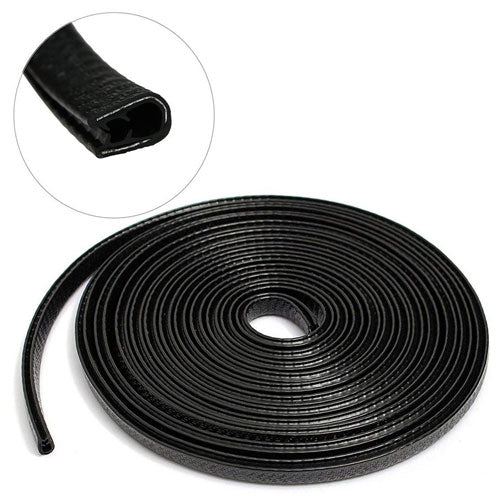 BLACK Car Door Edge Guards U Shape Edge Trim Rubber Seal Protector Car Protection Door Edge(5 Meter) Fit for Most Car