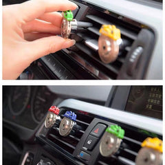 New Alloy Brake Disc Shape Style Car Air-Vent Air Freshener | Essential Scent Car Fragrance Diffuser Perfume Aromatherapy Interior Decoration For All Type Cars AC Vents