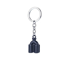 JDM Mini Exhaust Pipe Tail Shaped Model Car Metal Keychain Keyring Keyfob Key Chain Ring Accessories Pendent