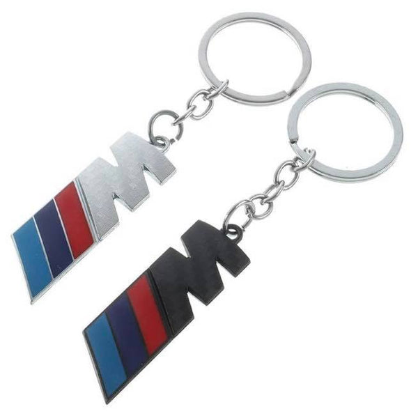 Black M POWER 3D Logo Emblem Metal Keychain For Bikes And Cars