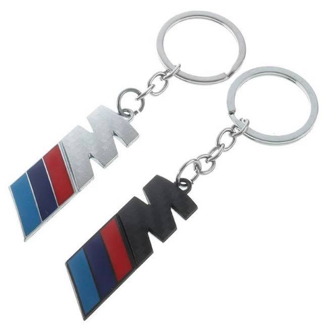 Black M POWER 3D Logo Emblem Metal Keychain For Bikes And Cars