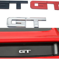 Black Metal GT Auto Rear Tailgate Badge Emblem Fender Trunk Lid Self Adhesive Sticker For Car