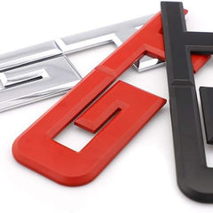Black Metal GT Auto Rear Tailgate Badge Emblem Fender Trunk Lid Self Adhesive Sticker For Car