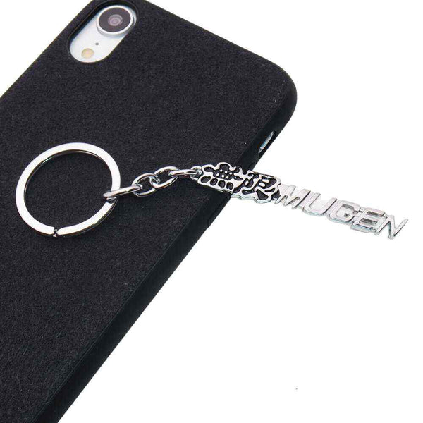 Black MUGE 3D Logo Emblem Metal Keychain For Bikes And Cars