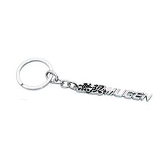 Black MUGE 3D Logo Emblem Metal Keychain For Bikes And Cars