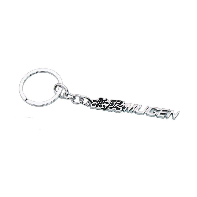 Black MUGE 3D Logo Emblem Metal Keychain For Bikes And Cars