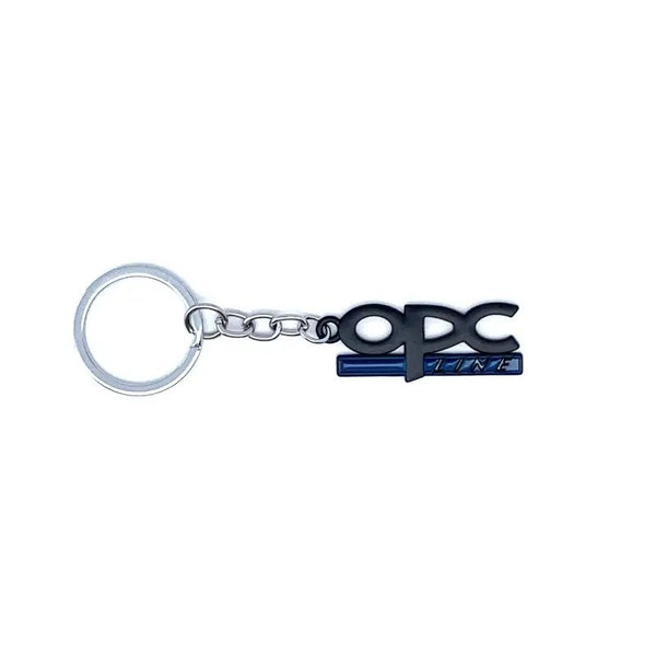 Black OPC 3D Logo Emblem Metal Keychain For Bikes And Cars