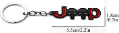 Black Red JEEP 3D Logo Emblem Metal Keychain For Bikes And Cars