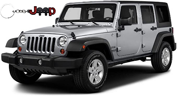 Black Red JEEP 3D Logo Emblem Metal Keychain For Bikes And Cars