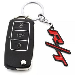 Black Red R/T 3D Logo Emblem Metal Keychain For Bikes And Cars