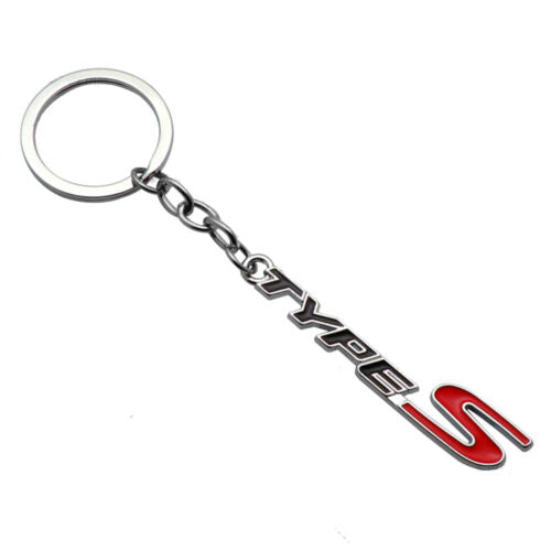 Black Red TYPES 3D Logo Emblem Metal Keychain For Bikes And Cars