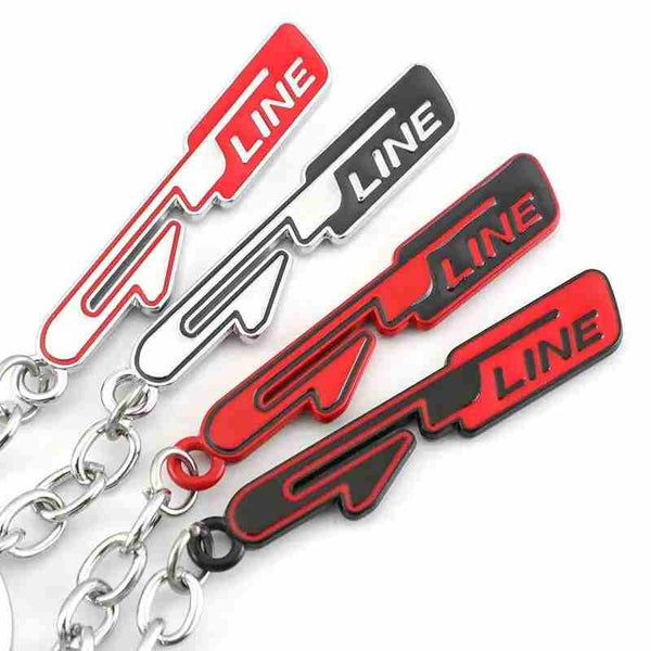 GT LINE 3D Logo Emblem Metal Keychain For Bikes And Cars