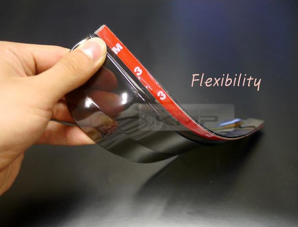 Black Tinted Car Side Mirror Rain Guard Visor (Set Of 2pcs Without Outer Packaging)