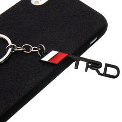 Black TRD 3D Logo Emblem Metal Keychain For Bikes And Cars