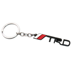 Black TRD 3D Logo Emblem Metal Keychain For Bikes And Cars
