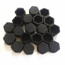 19mm BLACK 20pcs Universal Car Silicone Wheel Lugs Nuts Bolts Covers Protective Cap
