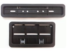 2pcs Bike Motorcycle Number ABS Plastic Plate Frame Holder Front And Back (Black)