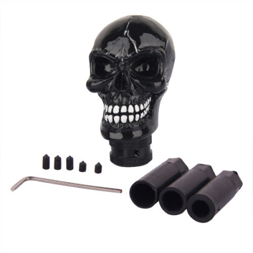 Car Universal Evil Skull Gear Sifter Lever Knob Wicked Carved Black