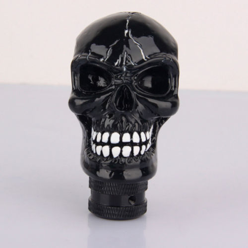 Car Universal Evil Skull Gear Sifter Lever Knob Wicked Carved Black