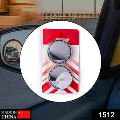 BLIND SPOT ROUND WIDE ANGLE ADJUSTABLE CONVEX REAR VIEW MIRROR - PACK OF 2