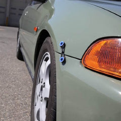 Blue Finish JDM Quick Release Fasteners For Car Bumpers Trunk Fender Hatch Lids Kit.
