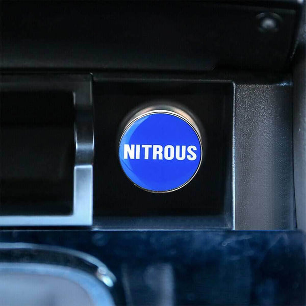 Blue Nitrous Aluminum Car Cigarette Lighter Plug Replacement Push Button Fits Most Automotive Vehicles