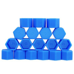 21mm BLUE 20pcs Universal Car Silicone Wheel Lugs Nuts Bolts Covers Protective Cap