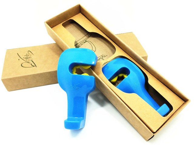 2pcs Blue Universal Car Headrest Luggage Bag Holder, Hanger And Hook