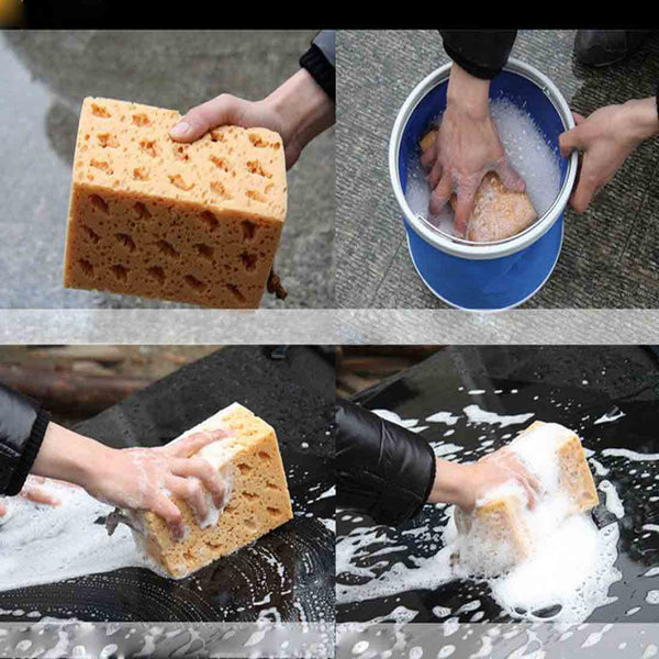 Brown Honeycomb Type Big Macroporous Car Coral Cleaning Washing Sponge Wash