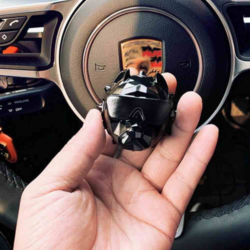 Pitbull Bulldog Dog Mix Color Car Fragrance Diffuser with Vent Clip Automotive Air Freshener Purifier 2 Aromatherapy Tablets Included